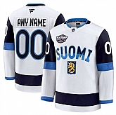 Men's Finland Active Player Custom White 2025 4 Nations Face-Off Premium Stitched Jersey,baseball caps,new era cap wholesale,wholesale hats